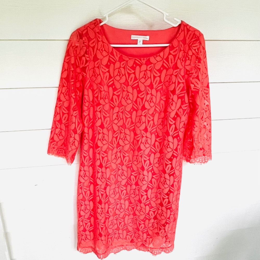 Coral Shift dress by London Times